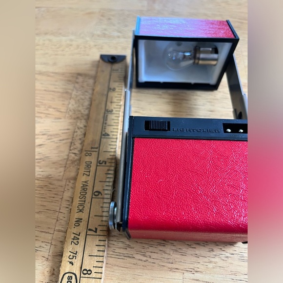 Vintage Lightolier Model 1073 “Automotive” Collapsible Lamp Red&Black Working! - Picture 9 of 10